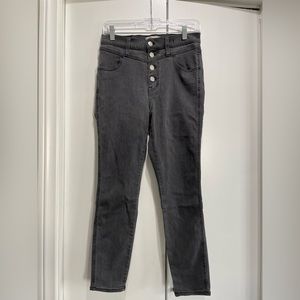 Madewell High-Rise Roadtripper Jeans - Warren Wash: Button-Front Yoke - Size 28P